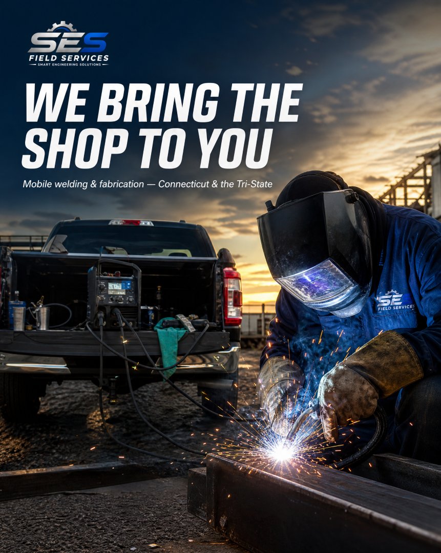 SES Field Services mobile welding promotion — we bring the shop to you