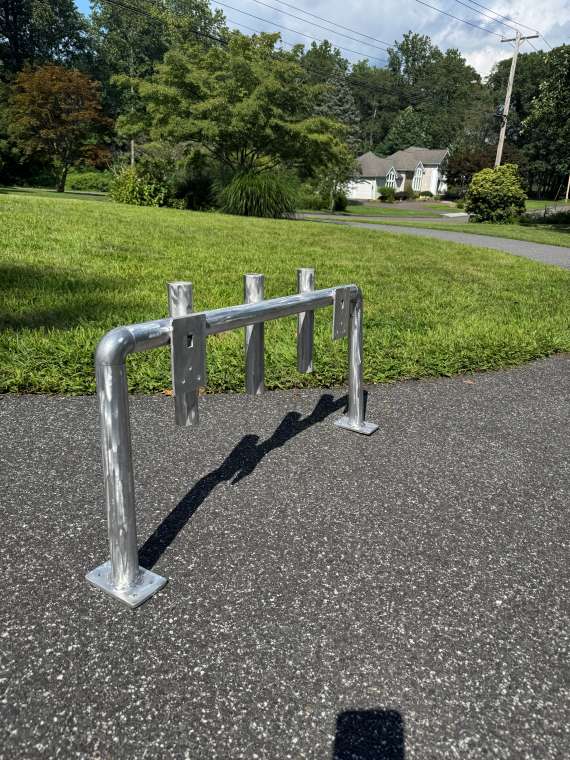 Custom aluminum fishing rod holder fabricated by SES Field Services